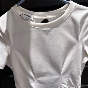 Bebe Ivory Short Sleeve Blouse